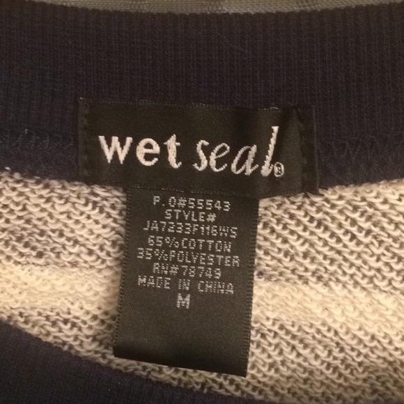 Sparkle Heart Crewneck Sweater W/ Stripes - Picture 3 of 3